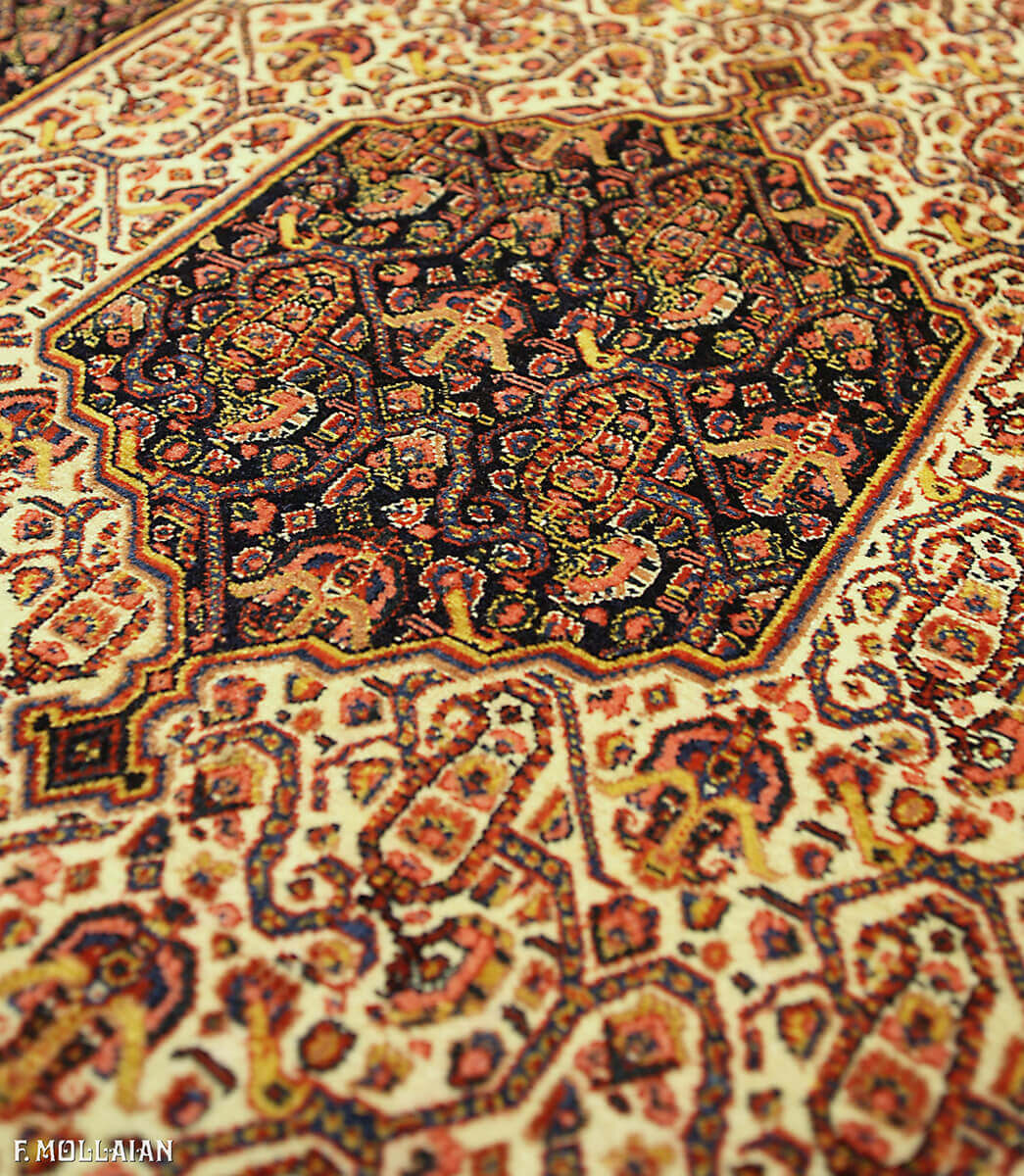 Antique Persian Senneh Warp Silk Rug n°:45061949